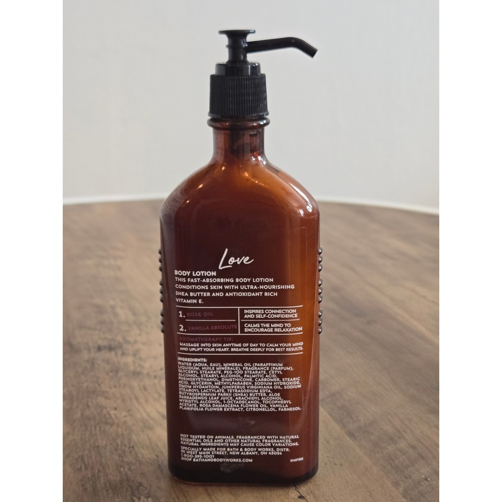 Bath & Body Works Aromatherapy Love Rose + Vanilla Body Lotion 6.5 fl oz Pump - Picture 2 of 2
